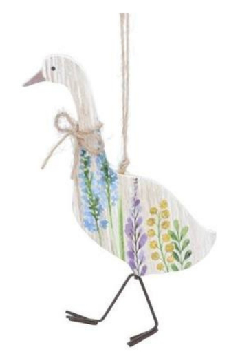 Bring the charm of a country meadow into your home with this beautiful Wildflower Wooden Duck by Gisela Graham. This delightful character features a smooth wooden finish, adorned with a delicate wildflower print that evokes the feeling of a sunny spring day. It's the perfect size to sit on a mantelpiece, bookshelf, or windowsill, adding a touch of rustic elegance and seasonal cheer. A wonderful gift for a nature lover or a sweet decorative accent for your own home.